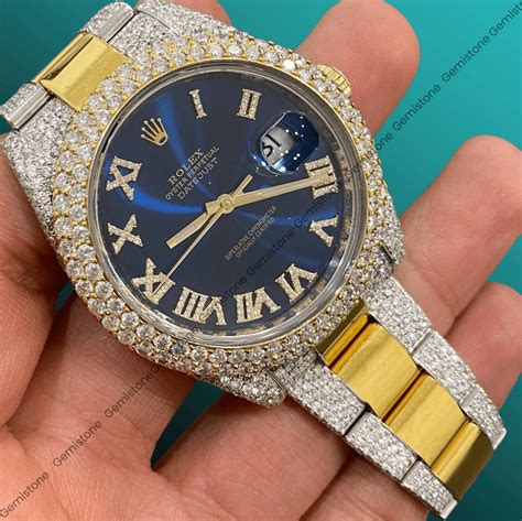 moissanite bust down rolex